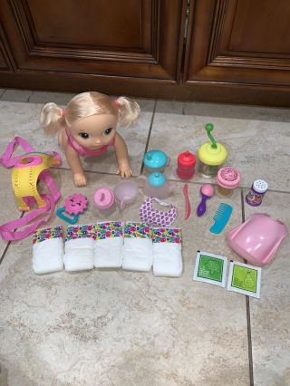 Hasbro Baby Alive Go Bye Bye Doll Crawling With Accessories