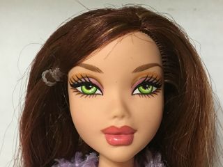 Barbie My Scene Un - Fur - Gettable Chelsea Doll Auburn Red Hair Green Eyes Rare 3