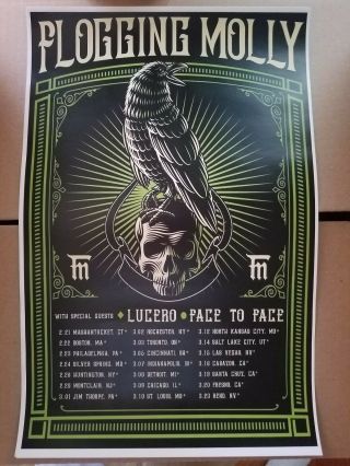 Flogging Molly 11x17 2019 Promo Tour Concert Poster Lp Tickets