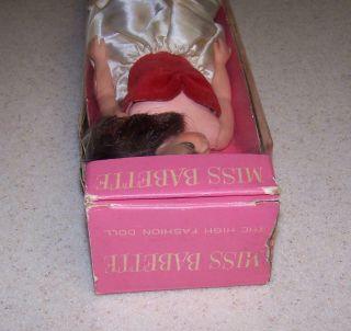 Rare brunette - EEGEE Vintage 1960 ' s MISS BABETTE doll,  box,  w/swimsuit 2