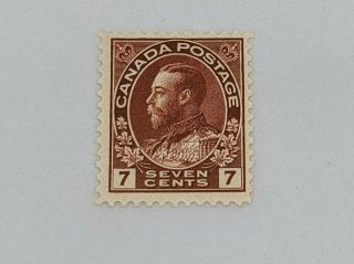 Stamp Pickers Canada 1911 - 25 Kgv Admiral 7c Red Brown Scott 114 Mnh Vf $105