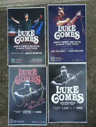 Luke Combs 11x17 Promo Tour Concert Poster Cd Lp