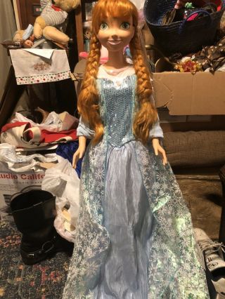 2014 Disney Frozen Anna My Size Doll,  Dresses In Elsa Dress Your Child Can Wear