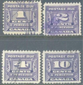 Canada 1933/4 Postage Due Set Of 4 To 10c