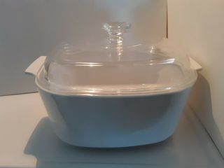 Corning Ware - White 5 Liter Dutch Oven Casserole A - 5 - B With Domed Pyrex Lid A12c