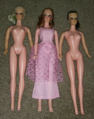 3 Vintage Ponytail Barbie Doll Clone 1960 