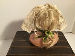 Mid 1800 ' s Wax Over Paper Mache Doll Head 3