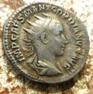 Wow 5.  35 G,  23 Mm,  Ef Gordian Iii Silver Antoninianus Victoria