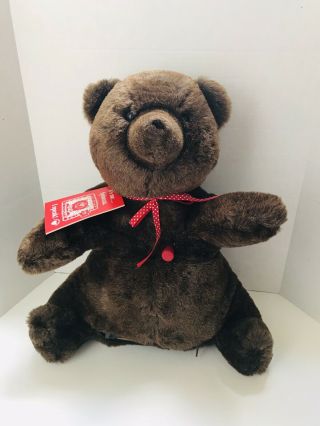 1985 Vtg Spinoza Therapy Autism Teddy Bear Speaks From The Heart W/cassette