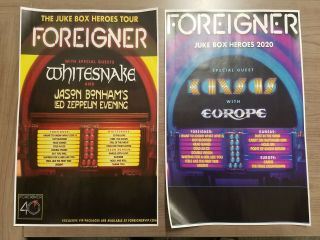 Foreigner 11x17 Juke Box Promo Concert Poster Kansas Whitesnake Lp Tickets Shirt