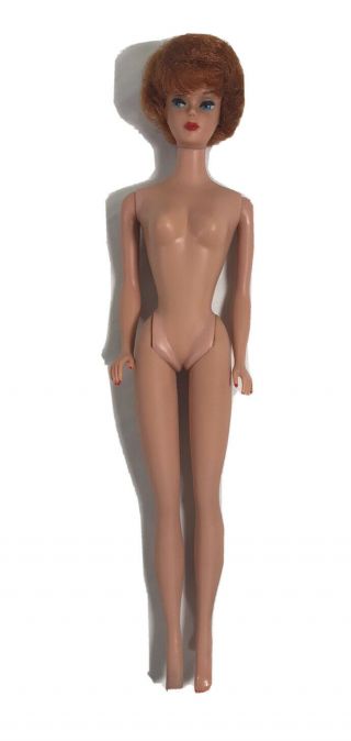 Vintage 1961 Mattel Barbie Titian Red Head Bubble Cut 850 Nude Early Version