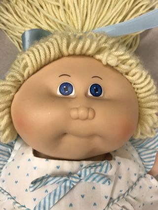 " 1984 " Vintage Cabbage Patch Girl Doll,  Blonde Hair,  Blue Eyes