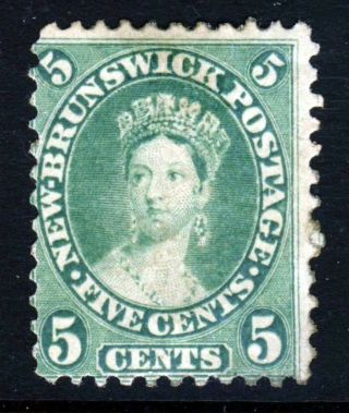 Brunswick Canada Queen Victoria 1860 5 Cents Yellow - Green Sg 14