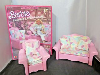Vintage 1987 Sweet Roses Barbie Sofa & Chair 4771 Box