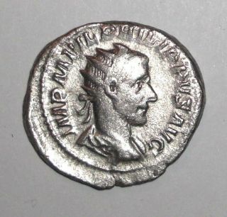 Ancient Roman Empire,  Philip I.  244 - 249 Ad.  Ar Antoninianus.  Virtus