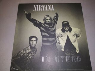 Nirvana In Utero 12×12 Flat Promo Poster 2