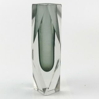 Vintage Well Made Murano Art Glass Posy Vase Heavy Modernist
