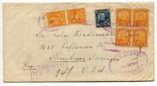 Canada Ont Ontario - Hawkesbury 1930 Oval Registered Cancel - Rpo Cover To Usa
