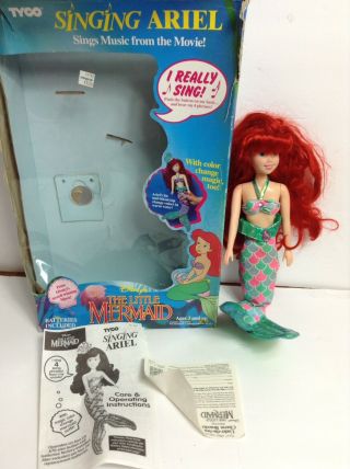 Rare Vintage Tyco Disney The Little Mermaid Singing Ariel Doll 1829