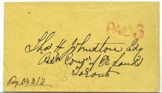 Chatham,  Ont.  1878,  Paid 3 To Toronto,  Stampless Cover Canada
