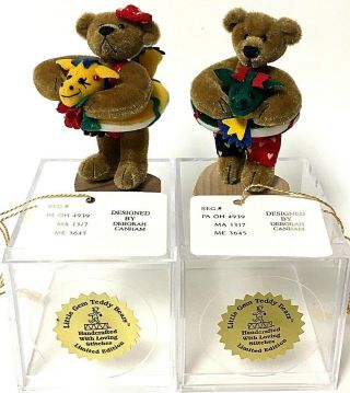 Little Gem Jenny & Jack Miniature Limited Edition Teddy Bear Pair Deborah Canham