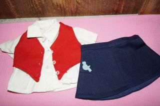 Vintage Terri Lee 16 " Bluebird Outfit Skirt,  Shirta & Vest