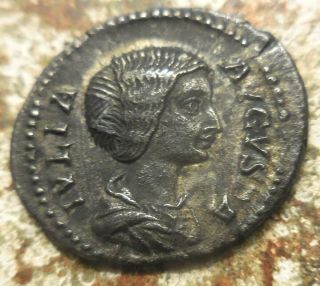 Vf,  For Type Julia Domna.  Augusta,  Ar Denarius Rome.  Under Septimius Severus