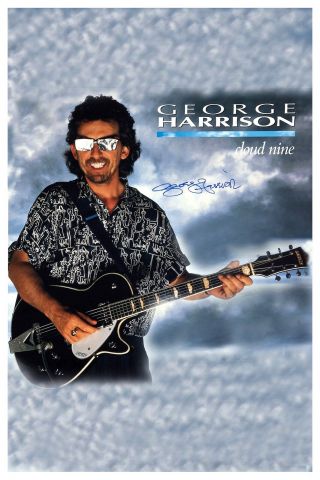 George Harrison Cloud Nine Promotional Poster 1987 12x18