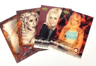 Vintage 90’s Christina Aguilera Upper Deck Set Of 4 Collectible Cards - (13)