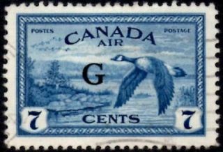 Canada 1950 Kgvi Official Airmail 7c Blue Sg.  O190 Cat:£15