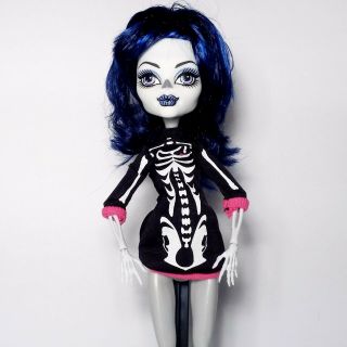 Monster High Create a Monster Skeleton CAM Doll w/ Stand Brush Mattel RARE 3