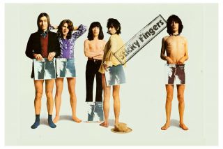Classic The Rolling Stones Sticky Fingers Group Promotional Poster 19x13