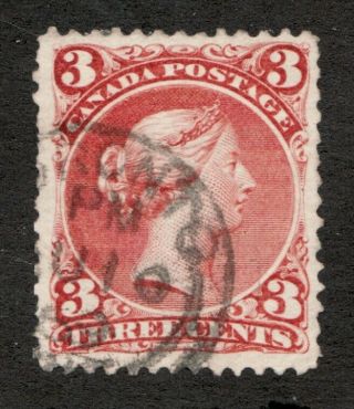 25 - Canada - 1868 - 3 Cent - Sps - F/vf - Superfleas