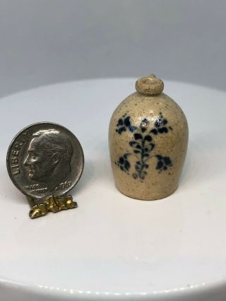 Dollhouse Miniature Igma Artisan Jane Graber Stoneware Flower Jug 1989 1:12
