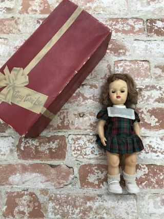 Vintage Tiny Terrie Lee Doll In Plaid Outfit 10”