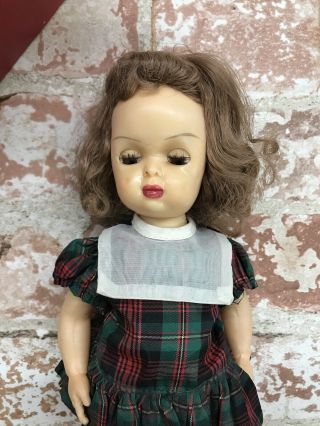 Vintage Tiny Terrie Lee Doll In Plaid Outfit 10” 2