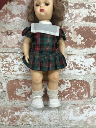 Vintage Tiny Terrie Lee Doll In Plaid Outfit 10” 3