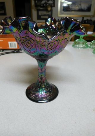 Fenton Iredescent Carnival Glass Candy Dish - Vintage