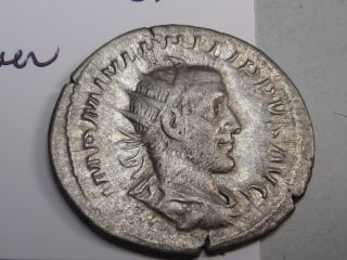 Roman Empire; Phillip I 244 - 49 Ad Silver Antoninianus.  10