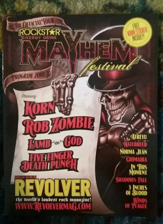 Mayhem Festival 2010 Official Tour Program