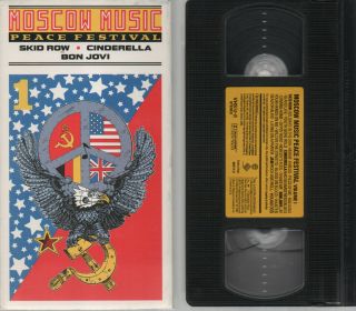 Moscow Music Peace Festival Volume 1 Vhs Tape (skid Row Cinderella Bon Jovi)