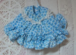 Vintage Madame Alexander - Kins Doll One Piece Blue Floral Romper Dress