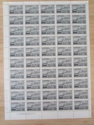 Canada Sheet 311 - 4 Cent Train 1951 Stamp Centenary Plate 1 Lower Left - 21