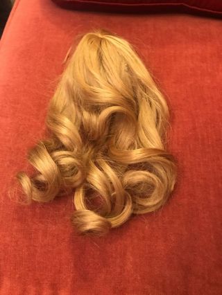 Vintage Human Hair Doll Wig - Size 10.