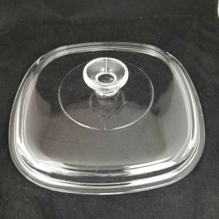 Pyrex Corning Ware Clear Glass Lid Only A - 9 - C Square Replacement 2 Qt Casserole 2