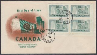 Canada Scott 334 Phil.  Supply Fdc - 1953 Textile Issue