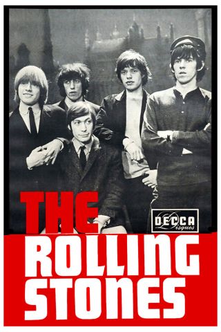Rock: The Rolling Stones Decca Group Photo Promotional Poster 1965 13x19