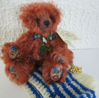 Hand Made Artist Teddy Susan Johnson Sue B Bears 7 " Unknown No Name With Sweater