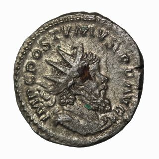 Postumus 259 - 268 Ad Silver Ar Antoninianus Teveri Ancient Roman Coin Ric.  83