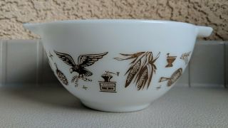 Pyrex Vtg Early American Pattern 1.  5 Pt.  7 " Cinderella Mixing Bowl 441 Eagle